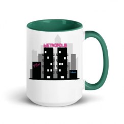 15oz Ceramic Mug with Color Inside