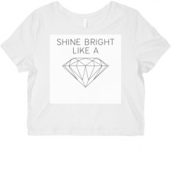 Ladies Slim Fit Crop Top Tee