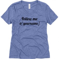 Ladies Relaxed Fit Super Soft Triblend V-Neck Tee