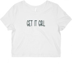 Ladies Slim Fit Crop Top Tee