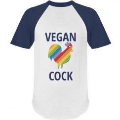 Vegan Cock Rainboaw Raglan T