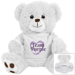 Team Purple Personalized Bear