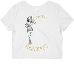 Ladies Slim Fit Crop Top Tee