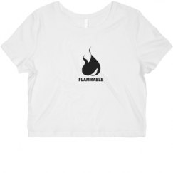 Ladies Slim Fit Crop Top Tee