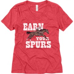 Ladies Relaxed Fit Super Soft Triblend V-Neck Tee