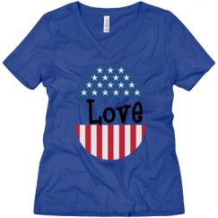 Ladies Relaxed Fit V-Neck Tee