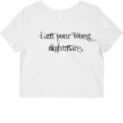 Ladies Slim Fit Crop Top Tee