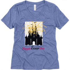 Ladies Relaxed Fit Super Soft Triblend V-Neck Tee