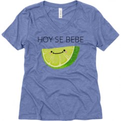 Ladies Relaxed Fit Super Soft Triblend V-Neck Tee