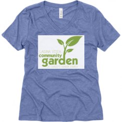 Ladies Relaxed Fit Super Soft Triblend V-Neck Tee