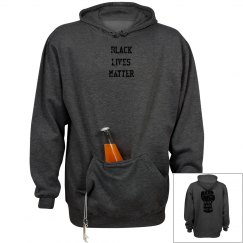 Black Lives Matter Fist Tailgate Hoodie Front and Back