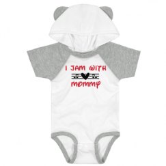 Infant Hooded Raglan Bodysuit with Ears