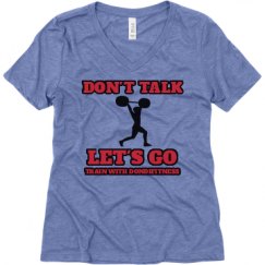 Ladies Relaxed Fit Super Soft Triblend V-Neck Tee