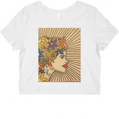 Ladies Slim Fit Crop Top Tee