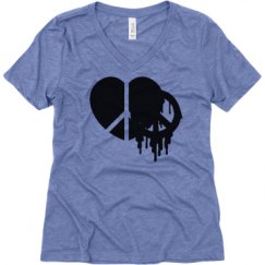 Ladies Relaxed Fit Super Soft Triblend V-Neck Tee
