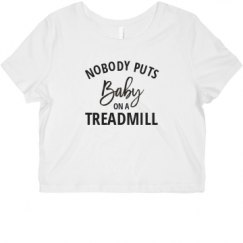 Ladies Slim Fit Crop Top Tee