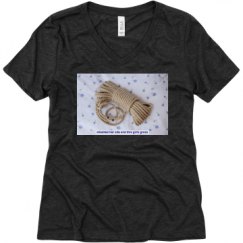 Ladies Relaxed Fit Super Soft Triblend V-Neck Tee