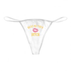 Basic White Thong Underwear