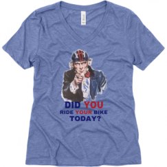 Ladies Relaxed Fit Super Soft Triblend V-Neck Tee