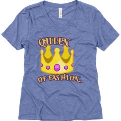 Ladies Relaxed Fit Super Soft Triblend V-Neck Tee