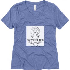 Ladies Relaxed Fit Super Soft Triblend V-Neck Tee