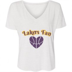 Ladies Flowy Slouchy V-Neck Tee