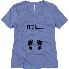 Ladies Relaxed Fit Super Soft Triblend V-Neck Tee