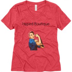 Ladies Relaxed Fit Super Soft Triblend V-Neck Tee