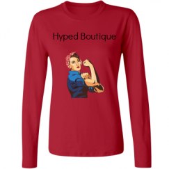 Ladies Relaxed Fit Basic Long Sleeve Tee