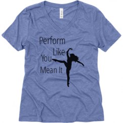 Ladies Relaxed Fit Super Soft Triblend V-Neck Tee