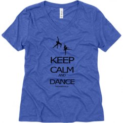 Ladies Relaxed Fit Super Soft Triblend V-Neck Tee