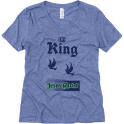 Ladies Relaxed Fit Super Soft Triblend V-Neck Tee