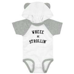 Infant Hooded Raglan Bodysuit with Ears