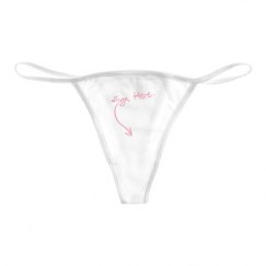 Basic White Thong Underwear