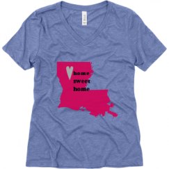 Ladies Relaxed Fit Super Soft Triblend V-Neck Tee