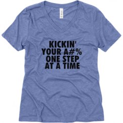 Ladies Relaxed Fit Super Soft Triblend V-Neck Tee