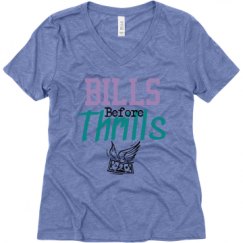 Ladies Relaxed Fit Super Soft Triblend V-Neck Tee