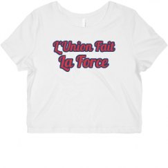 Ladies Slim Fit Crop Top Tee