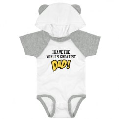 Infant Hooded Raglan Bodysuit with Ears