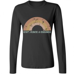 Ladies Relaxed Fit Basic Long Sleeve Tee