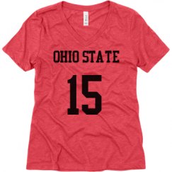 Ladies Relaxed Fit Super Soft Triblend V-Neck Tee