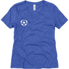 Ladies Relaxed Fit Super Soft Triblend V-Neck Tee