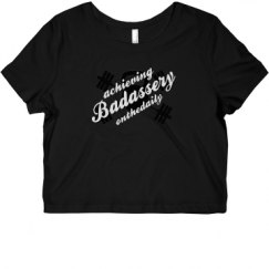 Ladies Slim Fit Crop Top Tee