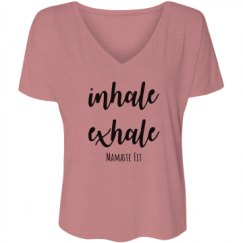 Ladies Flowy Slouchy V-Neck Tee