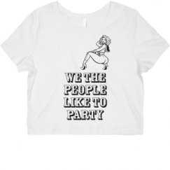 Ladies Slim Fit Crop Top Tee