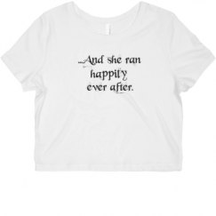 Ladies Slim Fit Crop Top Tee