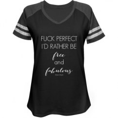 Ladies Relaxed Fit V-Neck Sports Tee
