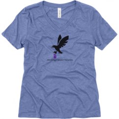 Ladies Relaxed Fit Super Soft Triblend V-Neck Tee