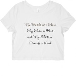 Ladies Slim Fit Crop Top Tee