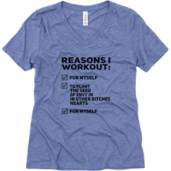 Ladies Relaxed Fit Super Soft Triblend V-Neck Tee